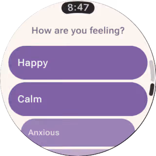 Mood picker on Wear OS