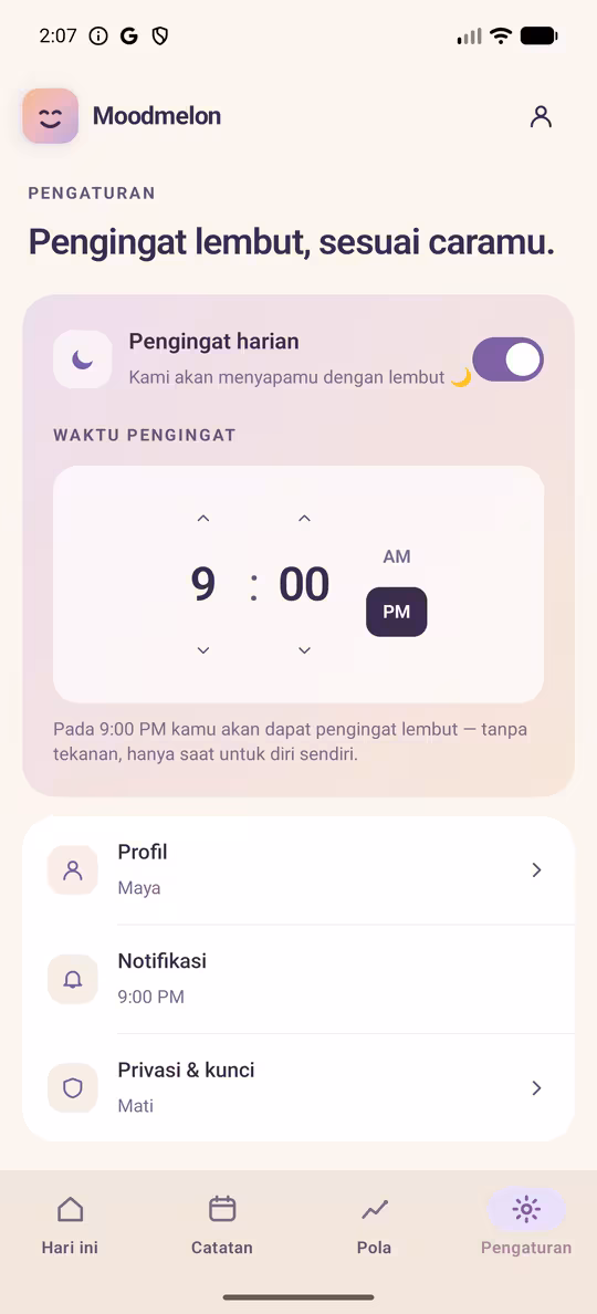 Catatan entri suasana hati