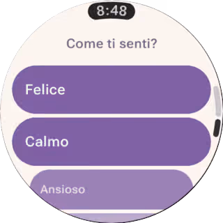 Selettore di umore su Wear OS